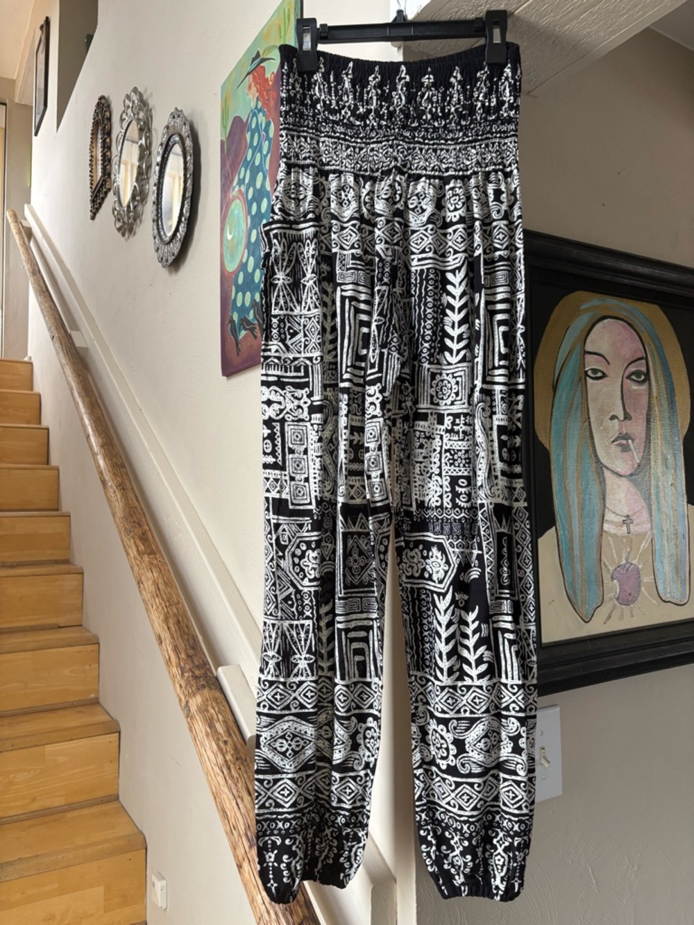 Lot of 4 PAIR of Rayon Harem Genie Pants medium - Picture 7 of 14
